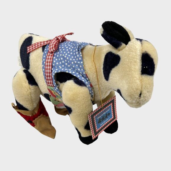 Muffy VanderBear Plush Patti The Cow 9" Skip To My LuLu Square Dancing Boots VTG - Picture 4 of 11